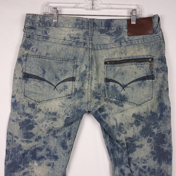 Syn Jeans Baggy Distressed Men's Size 38 x 31 Hip Hop Grunge Skater Zip Pocket - Picture 7 of 8